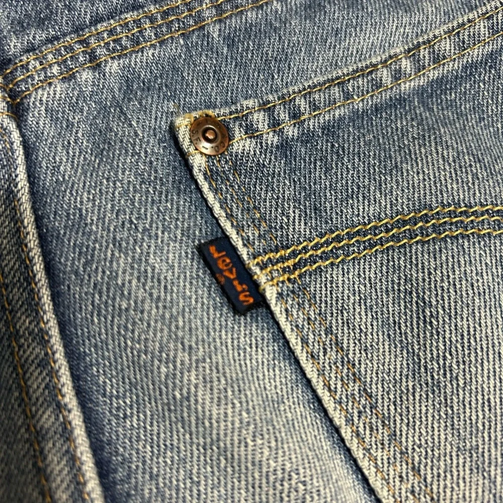 Rare Vintage Levi’s 70s Women’s Mom  Orange Label Movin On’ Jeans 28x28 - Picture 7 of 16